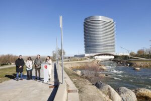 el canal de aguas bravas en el parque del agua de Zaragoza